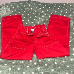 🌷2/30🌷 Empyre Womens Red Straight Leg Cargo Pants Size Medium